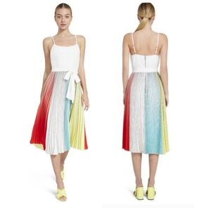 Alice + Olivia vivienne pleated midi dress Size 8